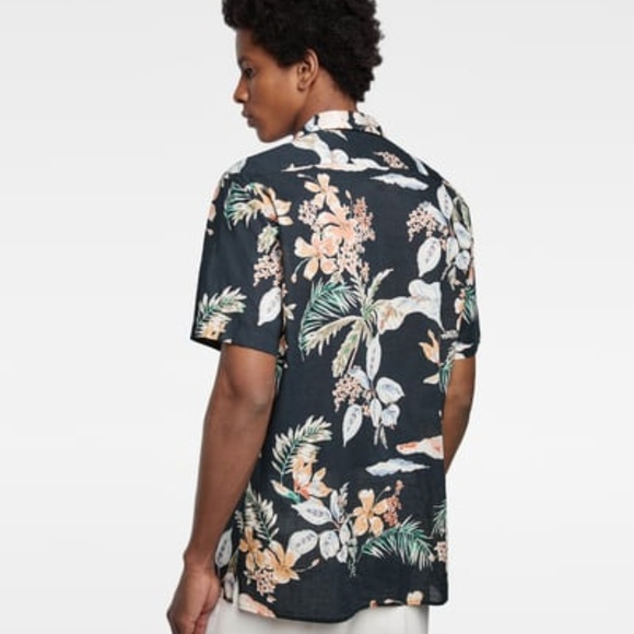 Zara Other - NWOT ZARA MAN FLORAL VOILE BUTTON DOWN SHIRT XL